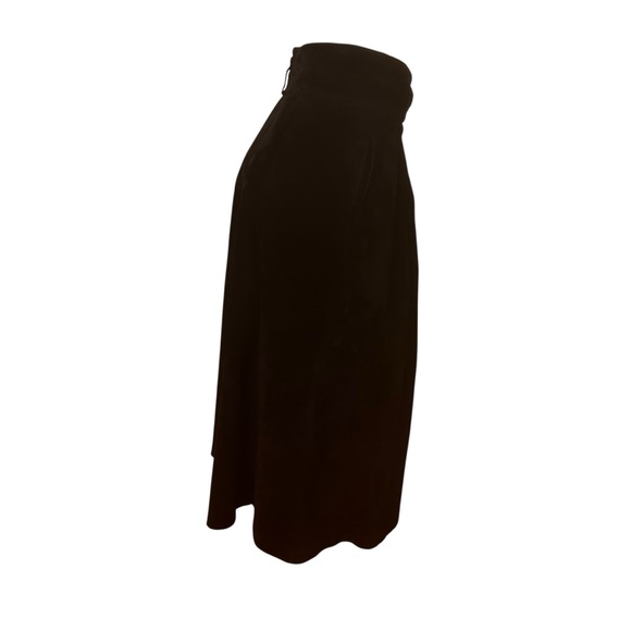 Vintage 100% suede a line midi skirt black womens size 6/8 western cowgirl boho - Picture 12 of 13
